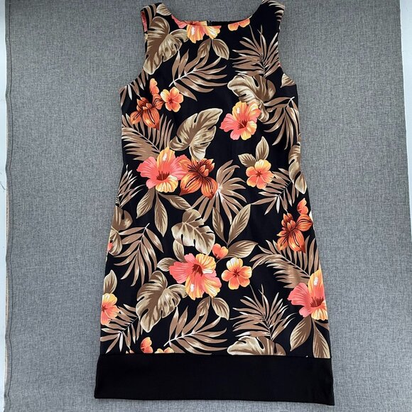 AGB Shift Dress Sleeveless Tropical Floral Size‎ 10 Round Neck - Picture 1 of 10